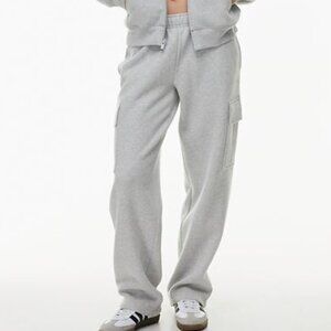 TNA Terry Fleece Boyfriend Wide Leg Pants SIZE MEDIUM Slight Stain on back